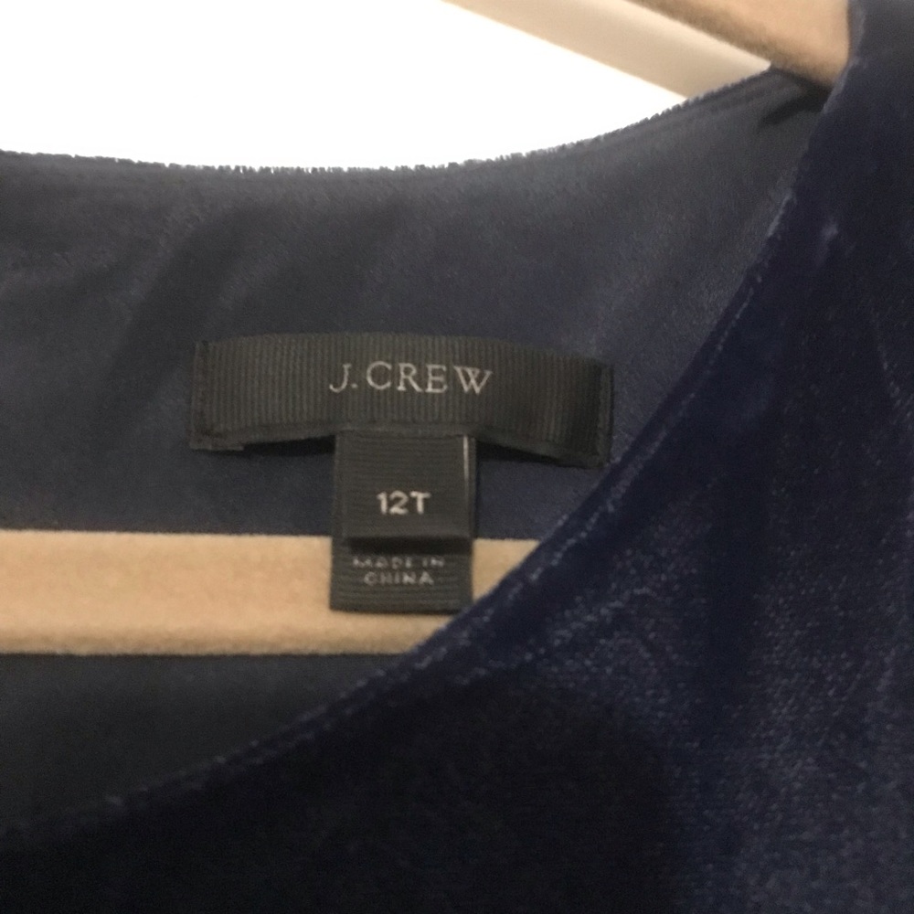 J Crew Velvet Ruffle Hem Dress - Picture 3 of 4
